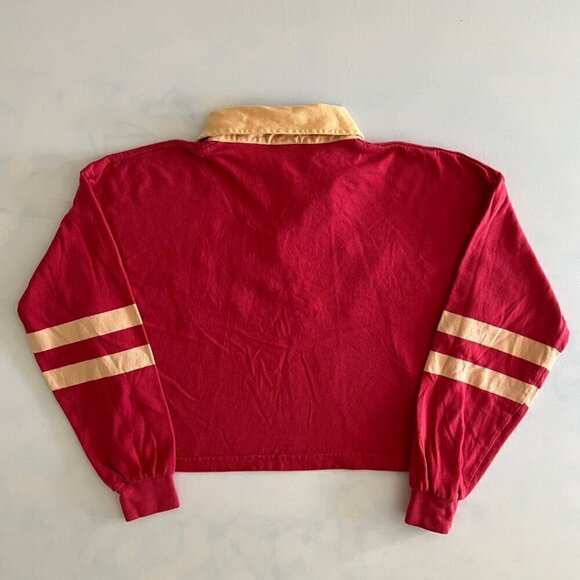 iets frans y2k Cropped Rugby Style Long Sleeve Shirt - Picture 2 of 6